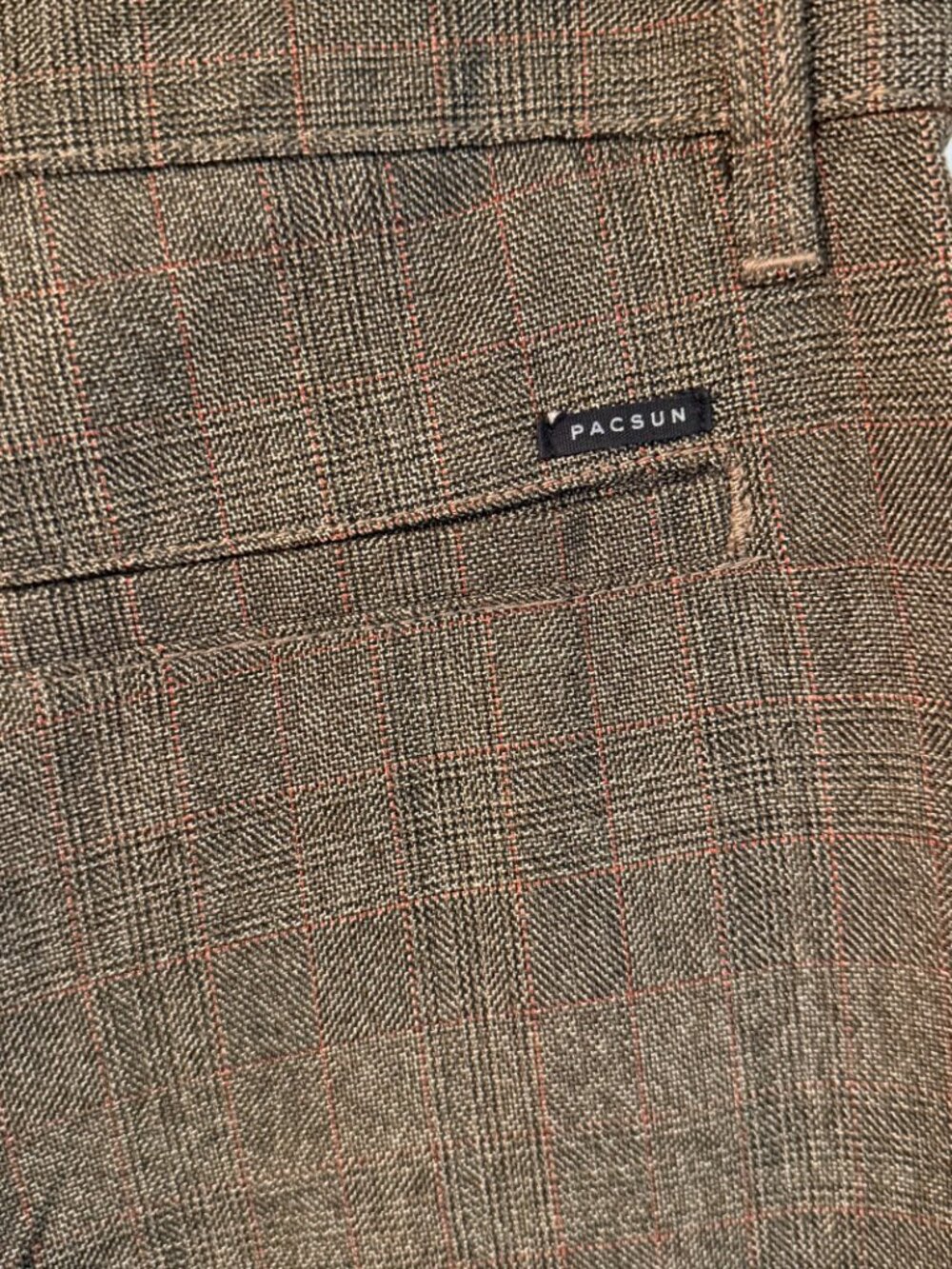 NWT PacSun Men's Brown Plaid Trouser Bootcut Pants Size 30 - Picture 4 of 15